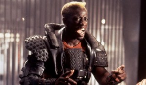 Wesley Snipes in Demolition Man, and also what he looks like going after drug dealers.