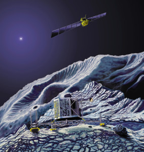 Rosetta_orbits_comet_with_lander_on_its_surface