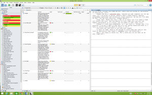 Screenshot Scrivener workspace