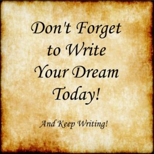 Write Today - And Keep Writing